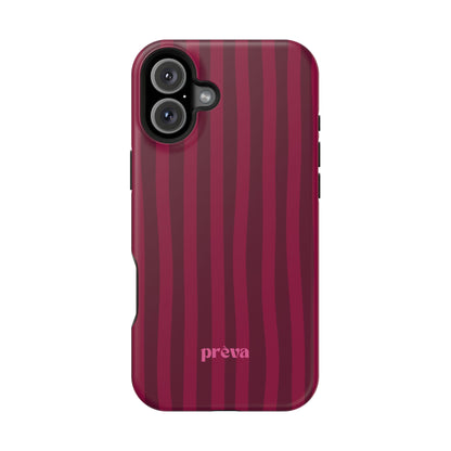 Burgandy Stripes x Ava Dudderar Phone Case