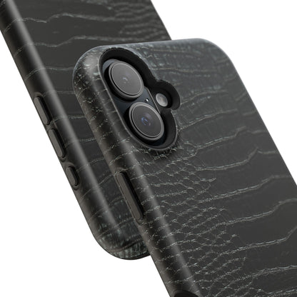 Black Croc Phone Case