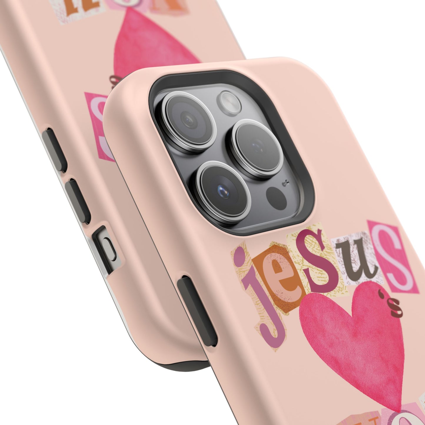 Pink Jesus Loves You Phone Case
