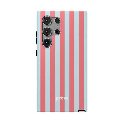 Coral & Teal Stripes Phone Case