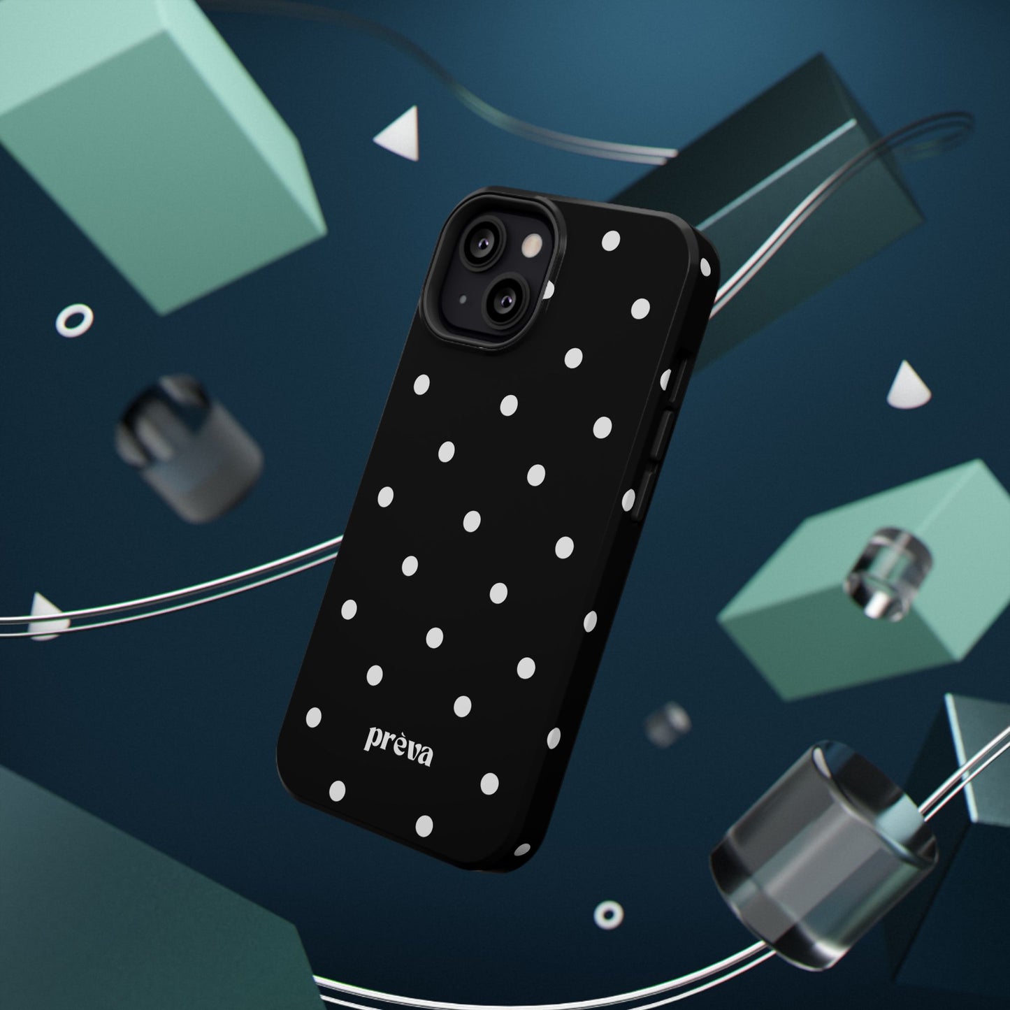 Black with White Polka Dots Phone Case