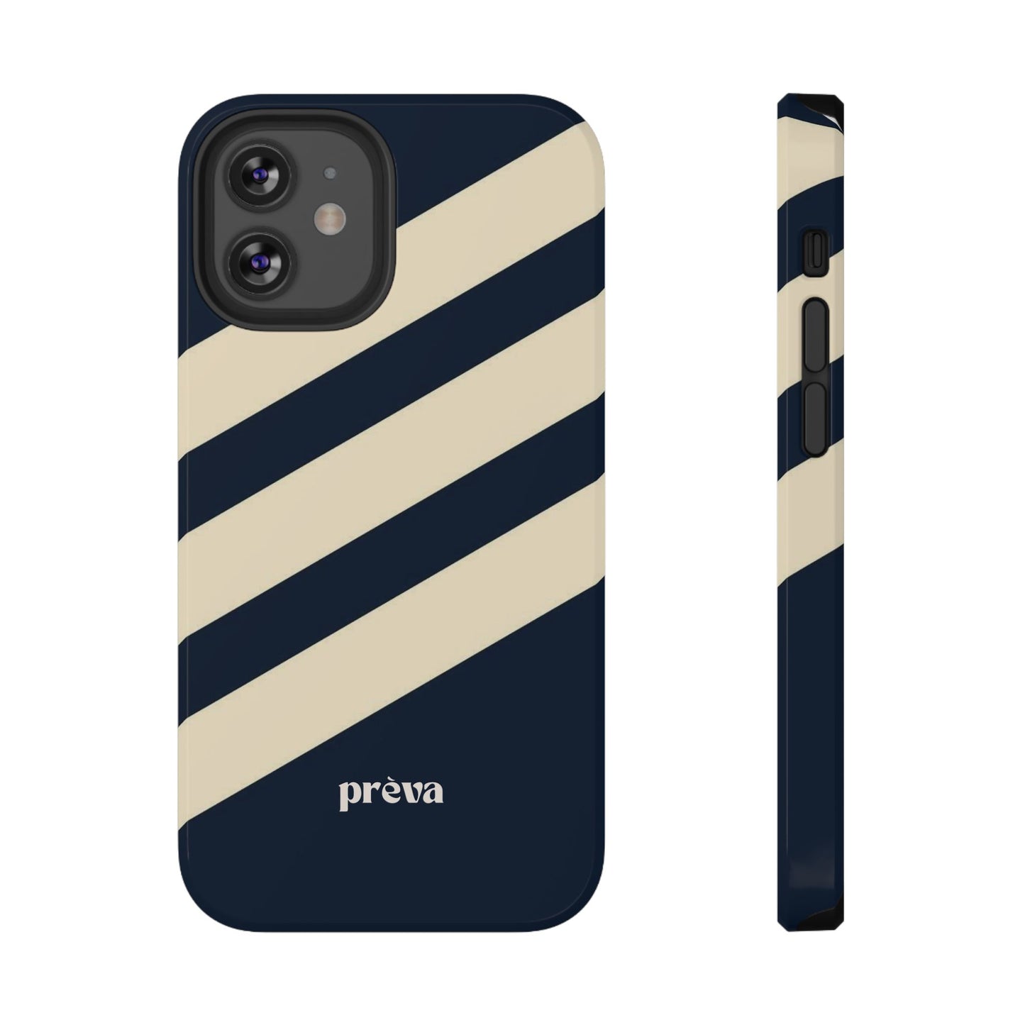Striped Navy & Cream Phone Case