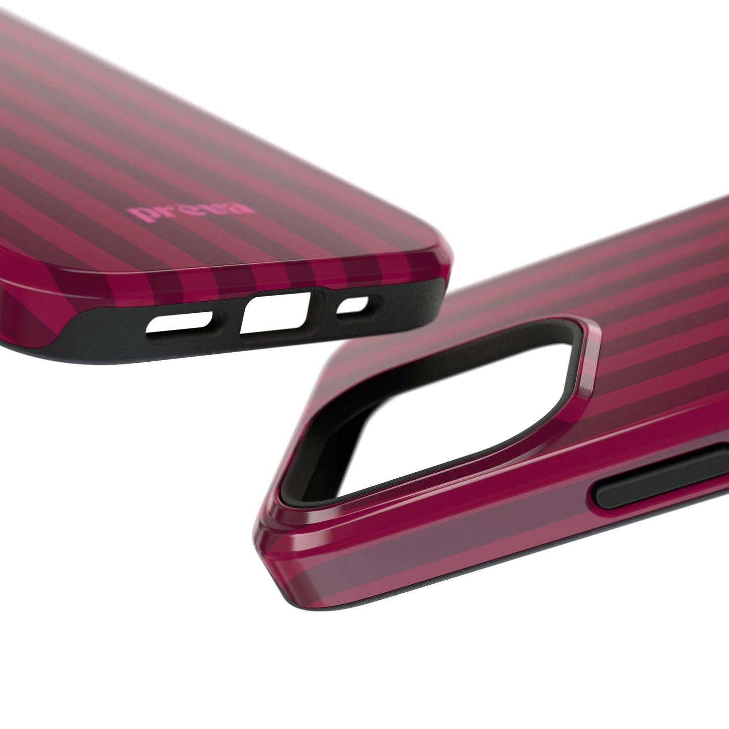 Burgandy Stripes x Ava Dudderar Phone Case