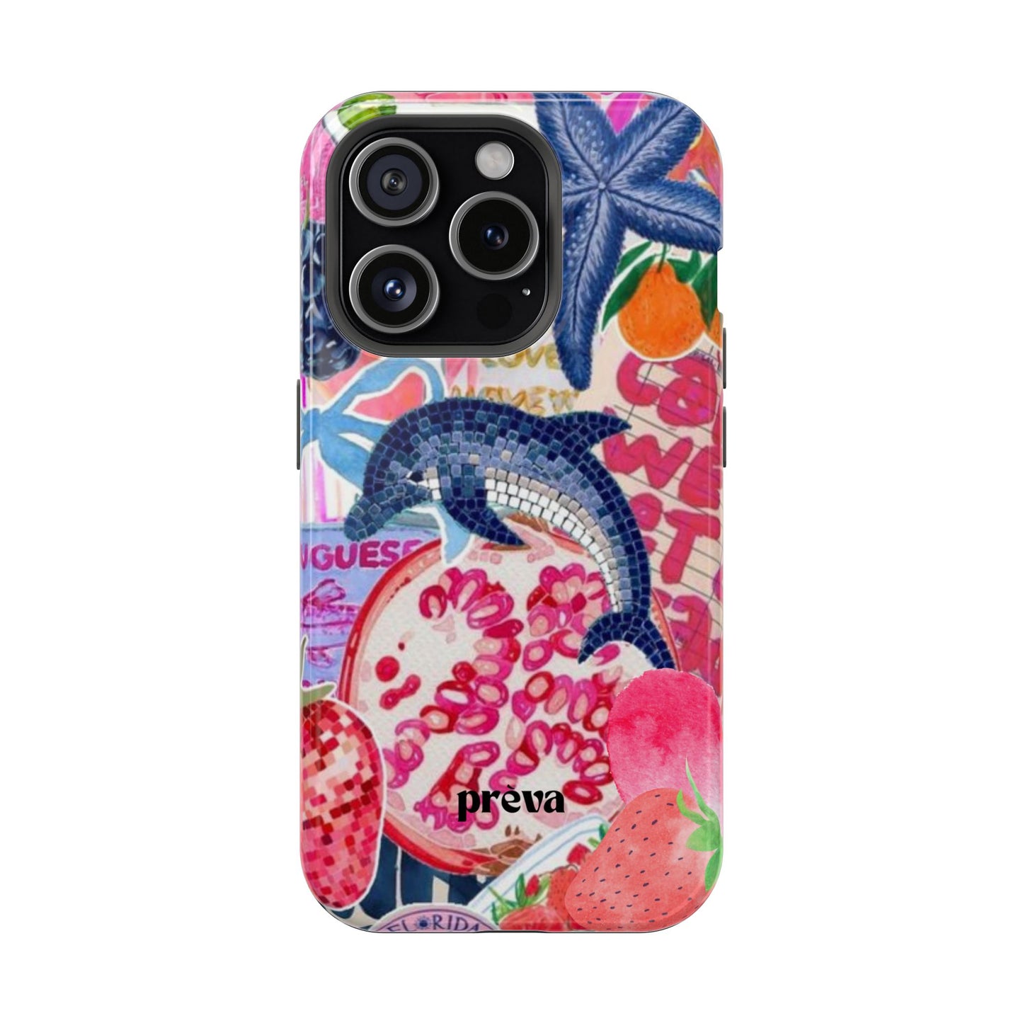 Dolphin Tropics Collage Phone Case