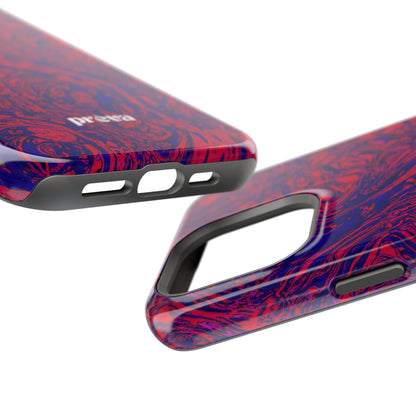 Marbled Red & Purple Impact Phone Case