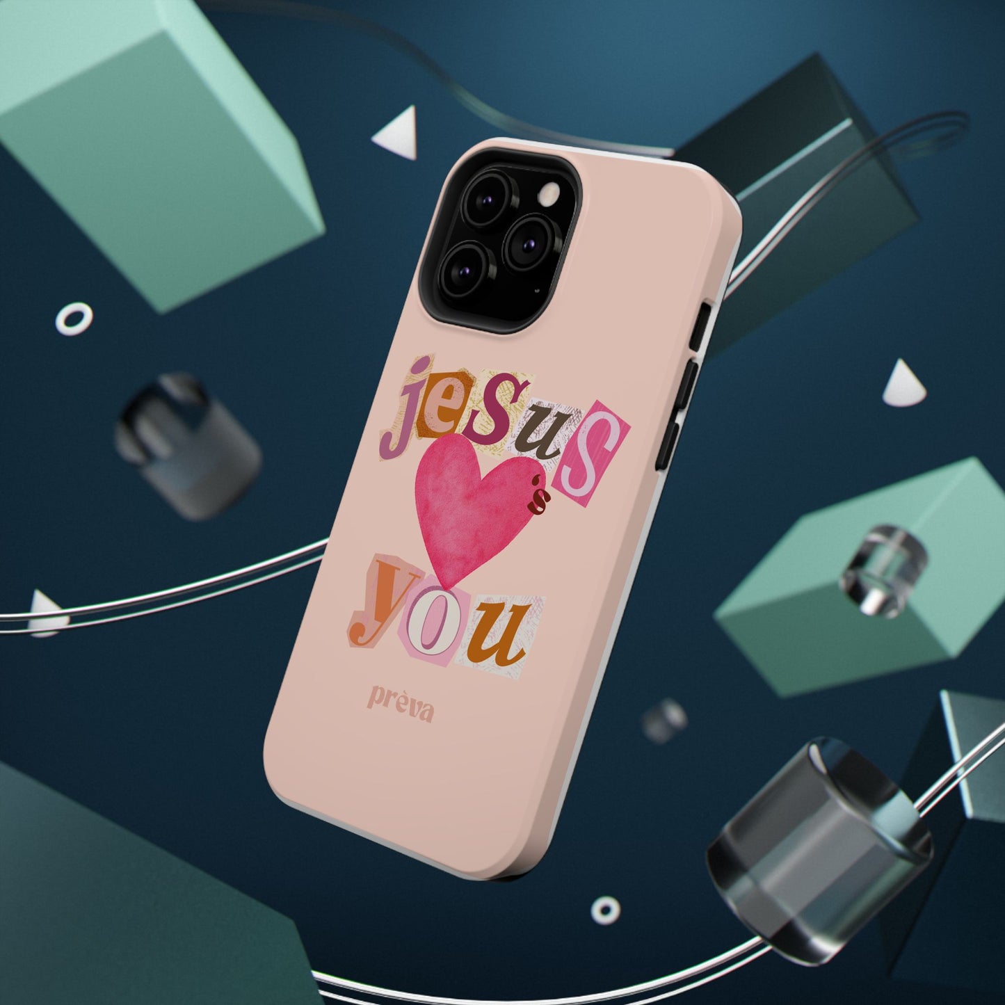 Pink Jesus Loves You Phone Case