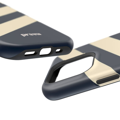 Striped Navy & Cream Phone Case