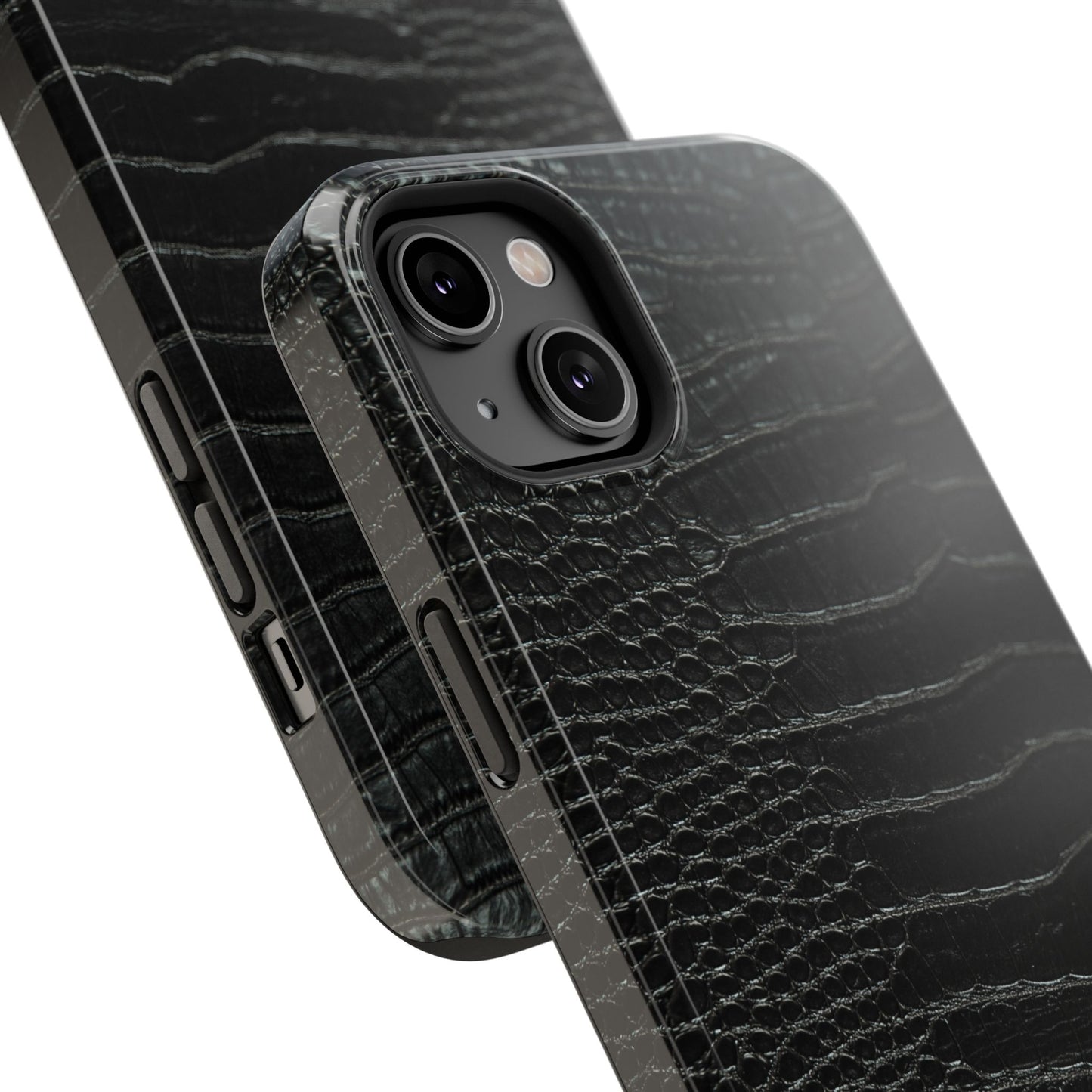 Black Croc Phone Case