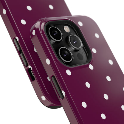 Maroon Polka Dot Phone Case