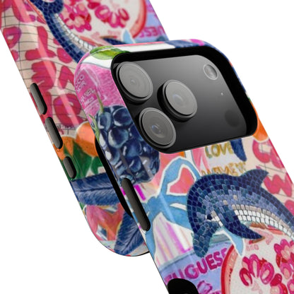 Dolphin Tropics Collage Phone Case