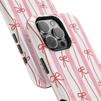 Pink Bow Chain Phone Case