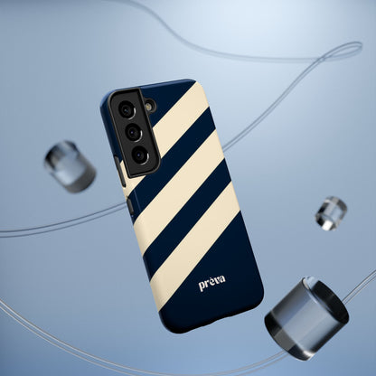 Striped Navy & Cream Phone Case
