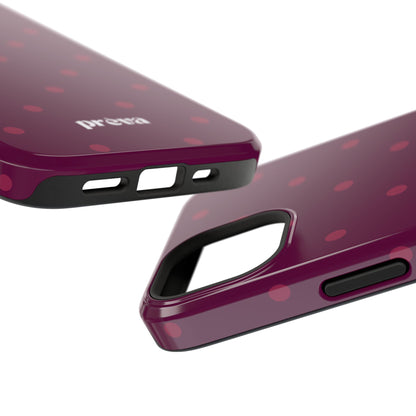 Maroon Polka Dots Phone Case