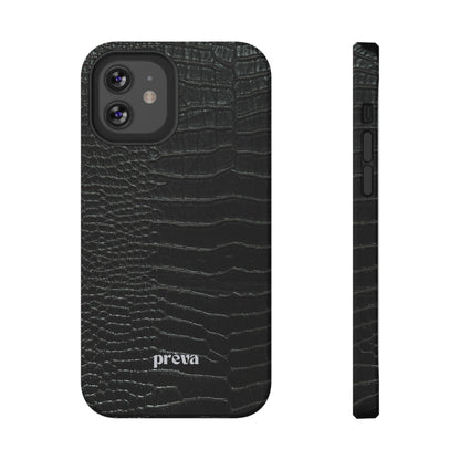 Black Croc Phone Case