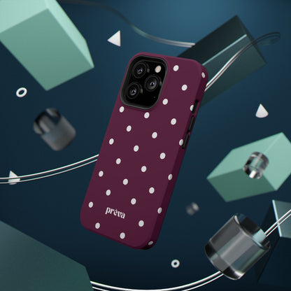 Maroon Polka Dot Phone Case