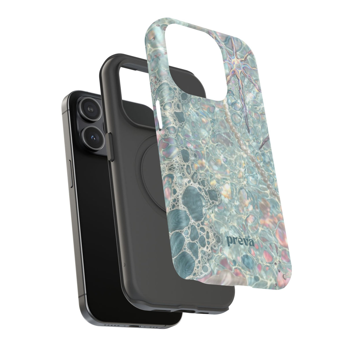 Marbled Seafoam Impact-Resistant Phone Case