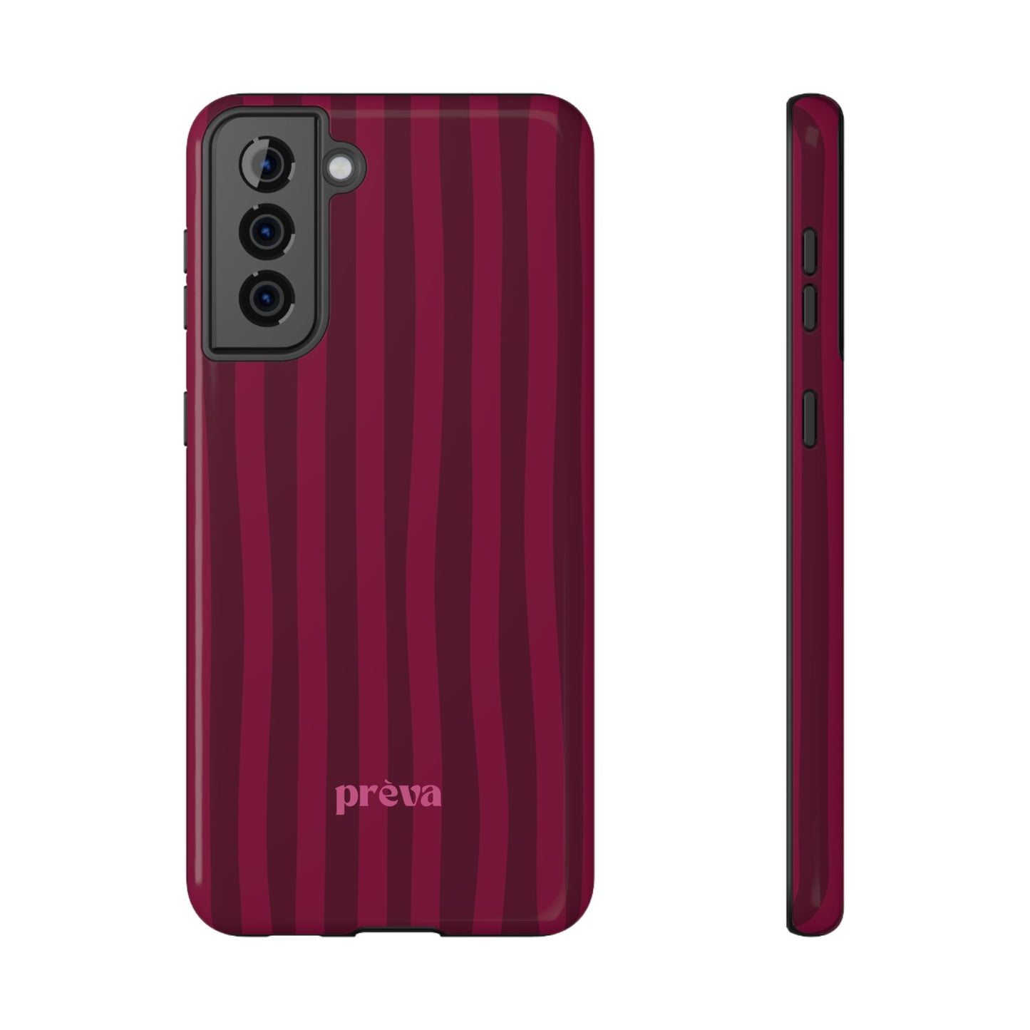 Burgandy Stripes x Ava Dudderar Phone Case