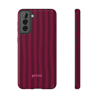 Burgandy Stripes x Ava Dudderar Phone Case