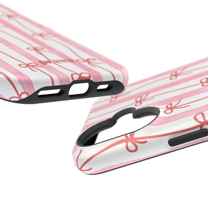 Pink Bow Chain Phone Case