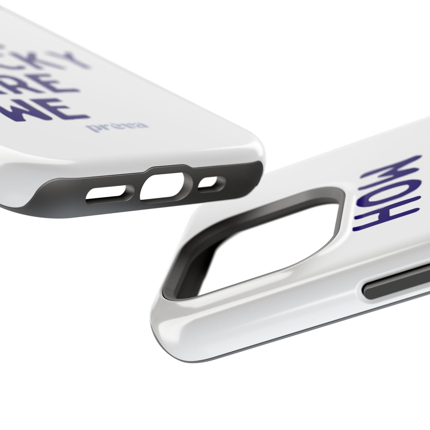 How Lucky Are We White Phone Case