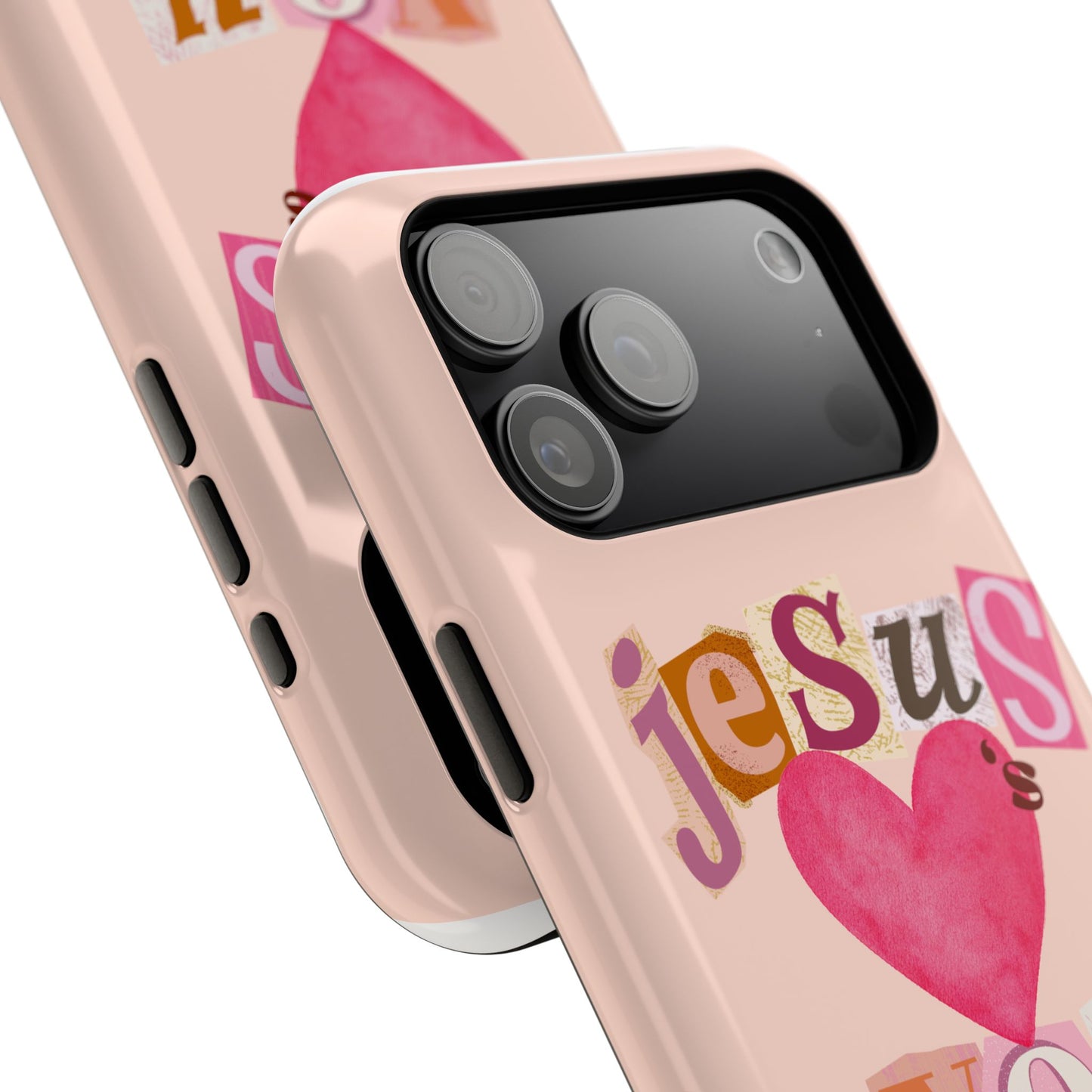 Pink Jesus Loves You Phone Case