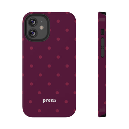Maroon Polka Dots Phone Case