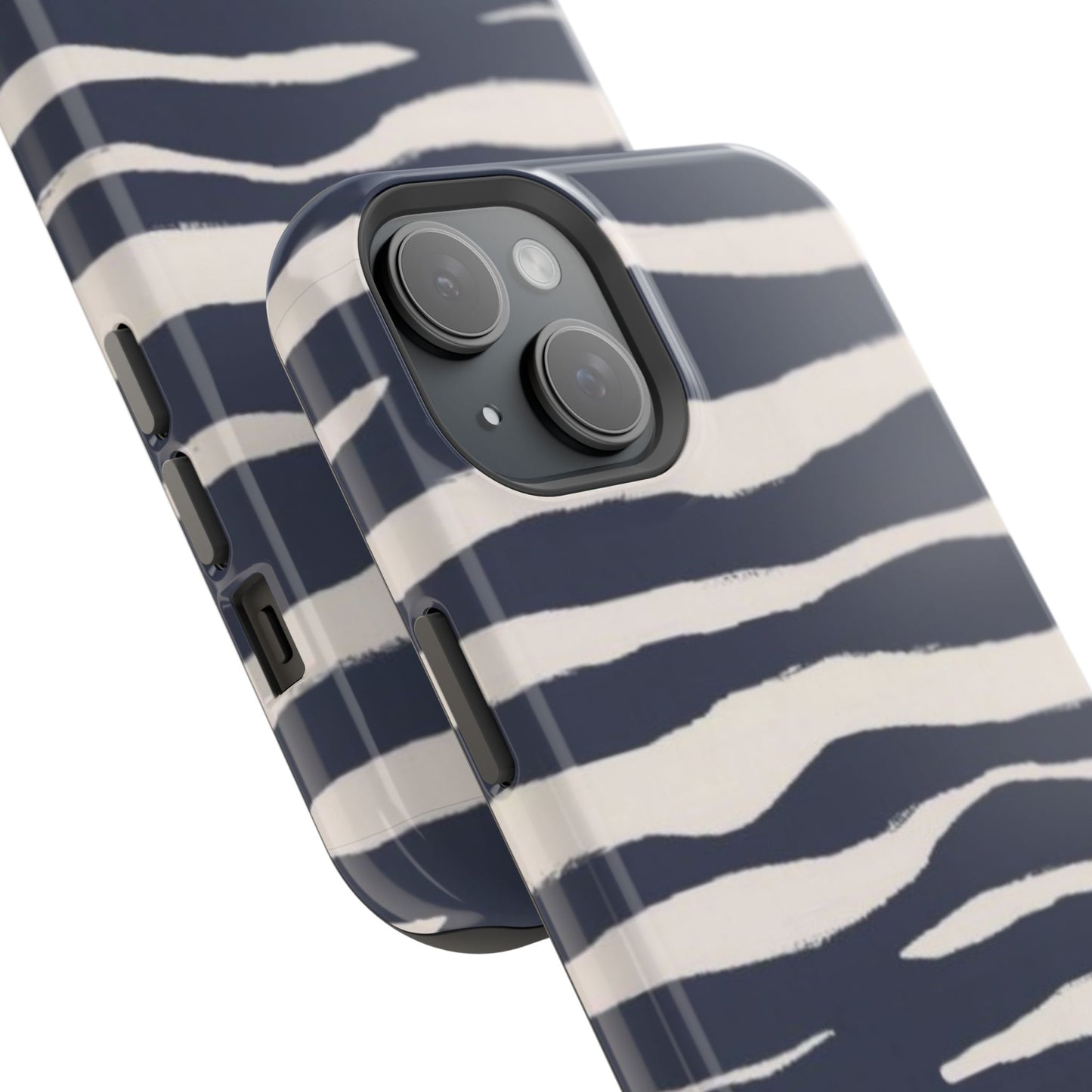 Navy & Cream Zebra Phone Case