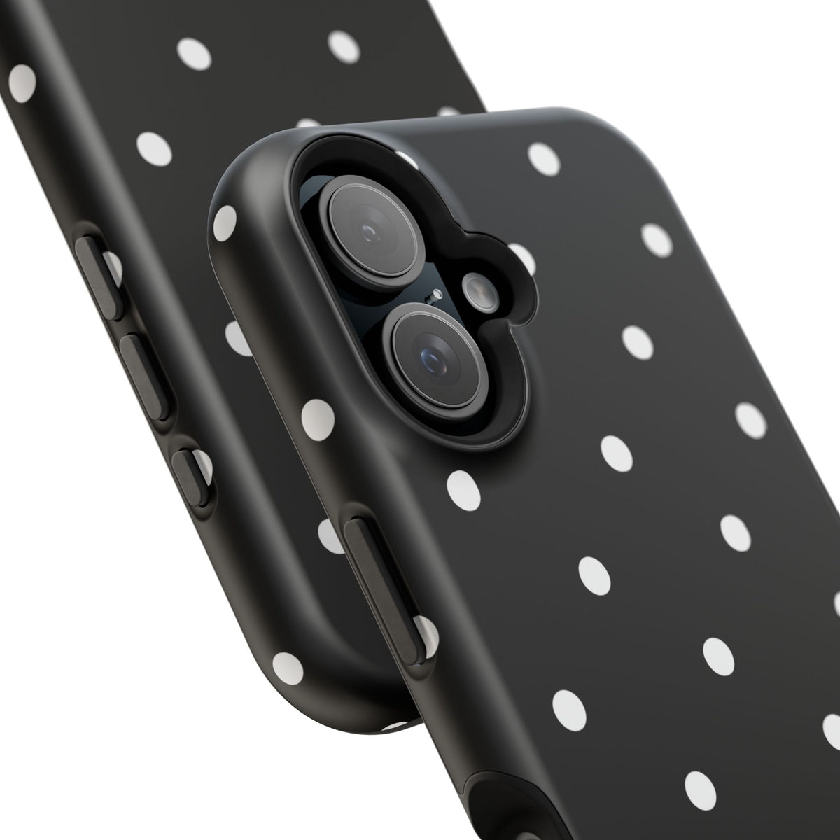 Black with White Polka Dots Phone Case