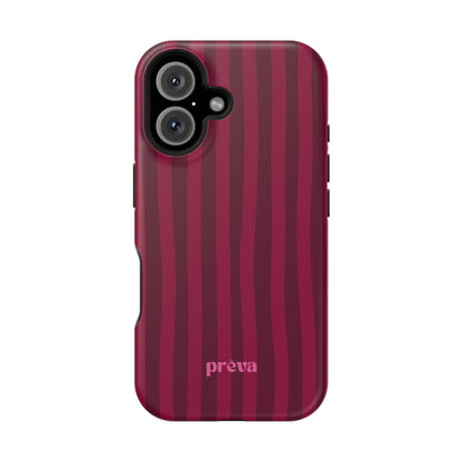 Burgandy Stripes x Ava Dudderar Phone Case