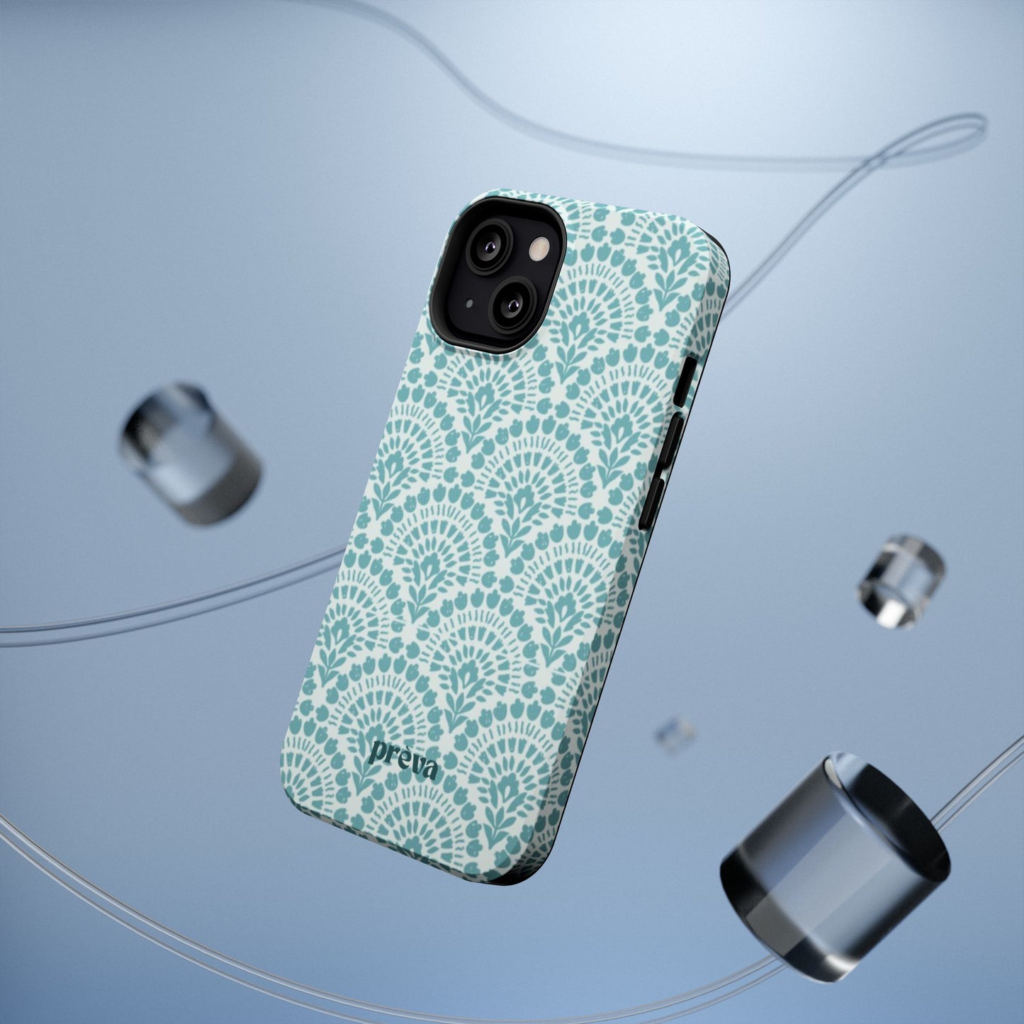 Aqua Lace Pattern Phone Case