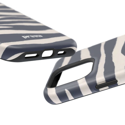 Navy & Cream Zebra Phone Case