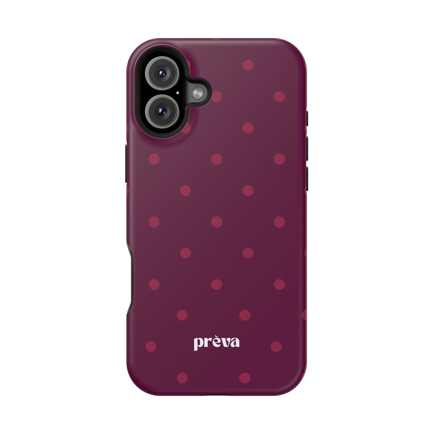 Maroon Polka Dots Phone Case