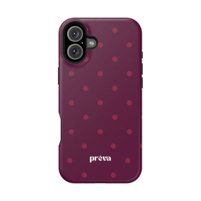 Maroon Polka Dots Phone Case