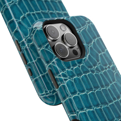 Teal Croc Phone Case