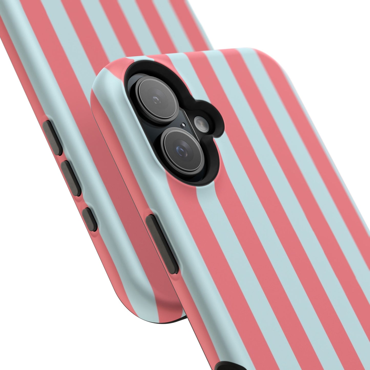 Coral & Teal Stripes Phone Case