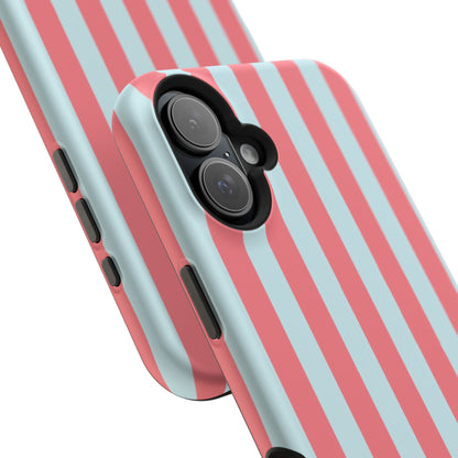 Coral & Teal Stripes Phone Case