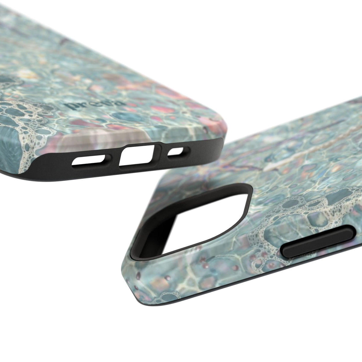 Marbled Seafoam Impact-Resistant Phone Case