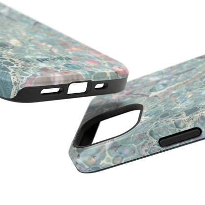 Marbled Seafoam Impact-Resistant Phone Case