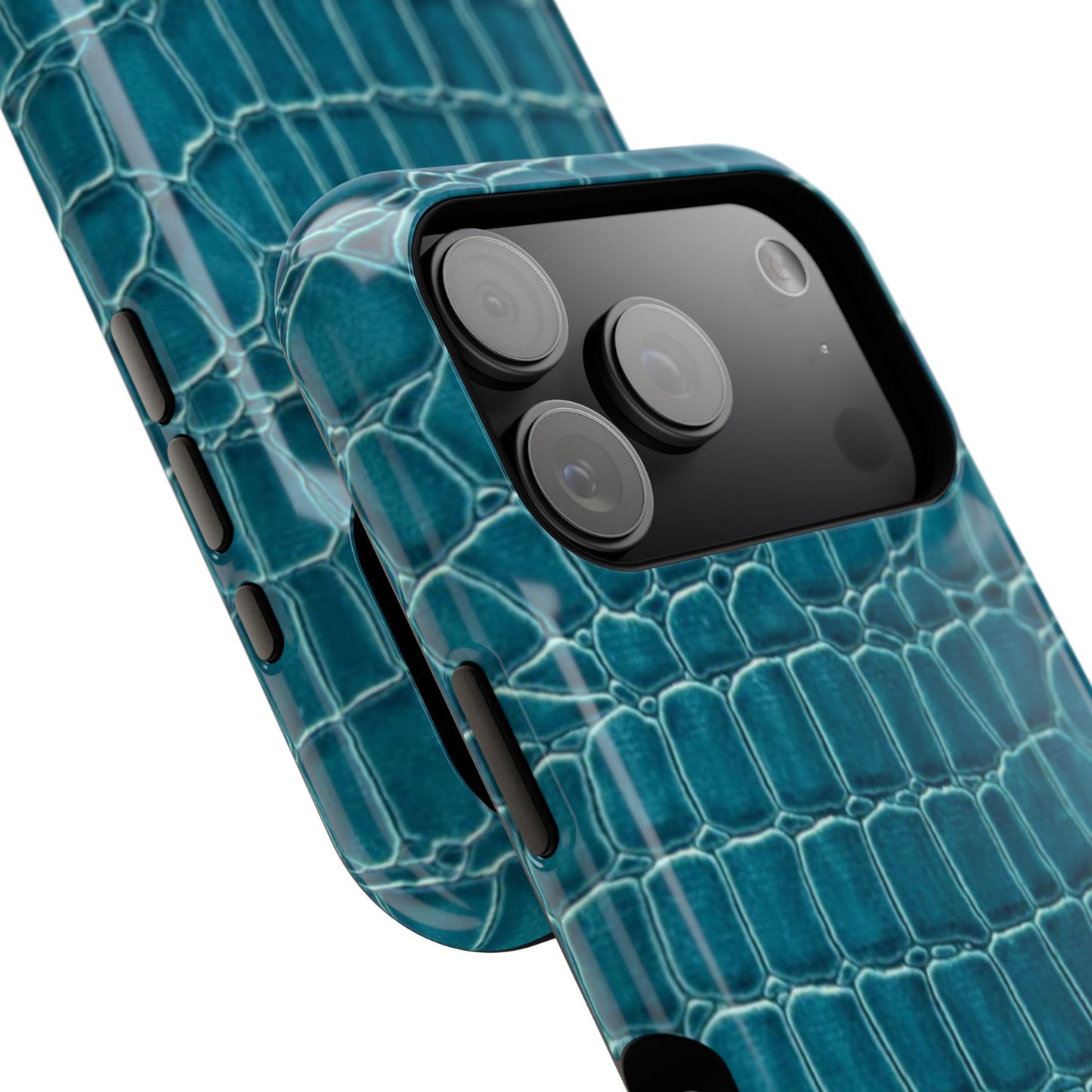 Teal Croc Phone Case