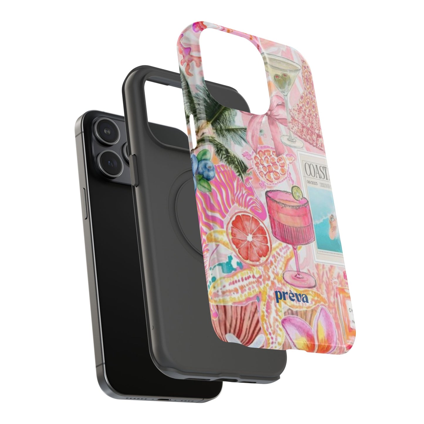 Pink Cocktail Collage Phone Case