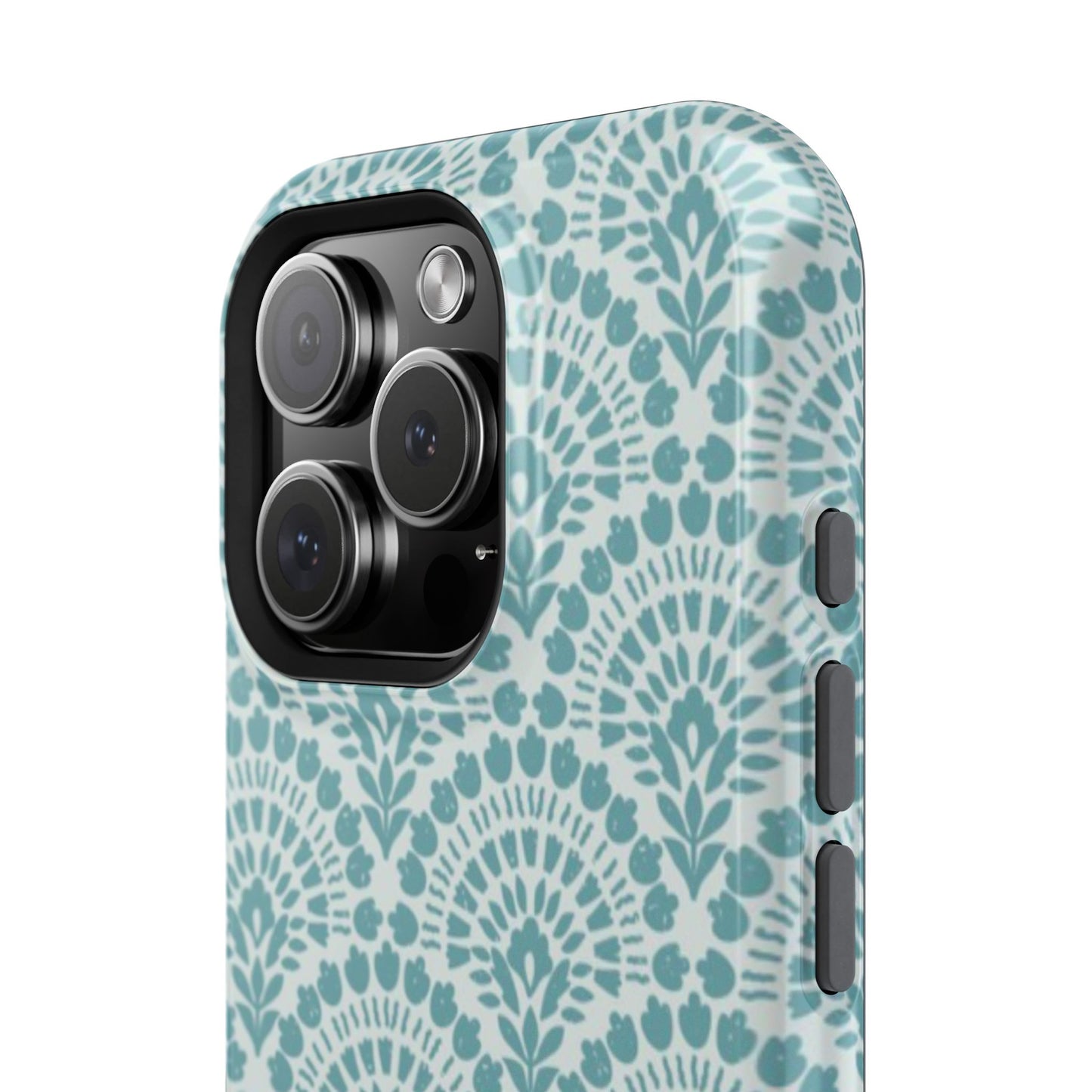 Aqua Lace Pattern Phone Case