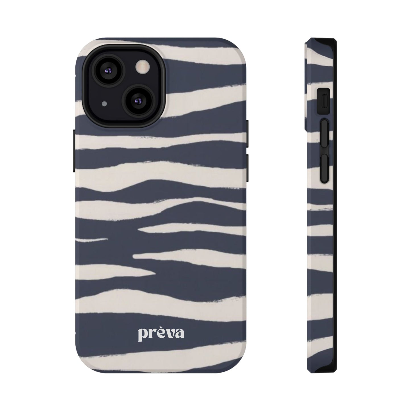 Navy & Cream Zebra Phone Case