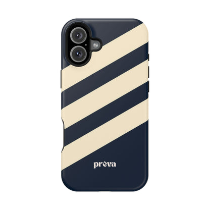 Striped Navy & Cream Phone Case