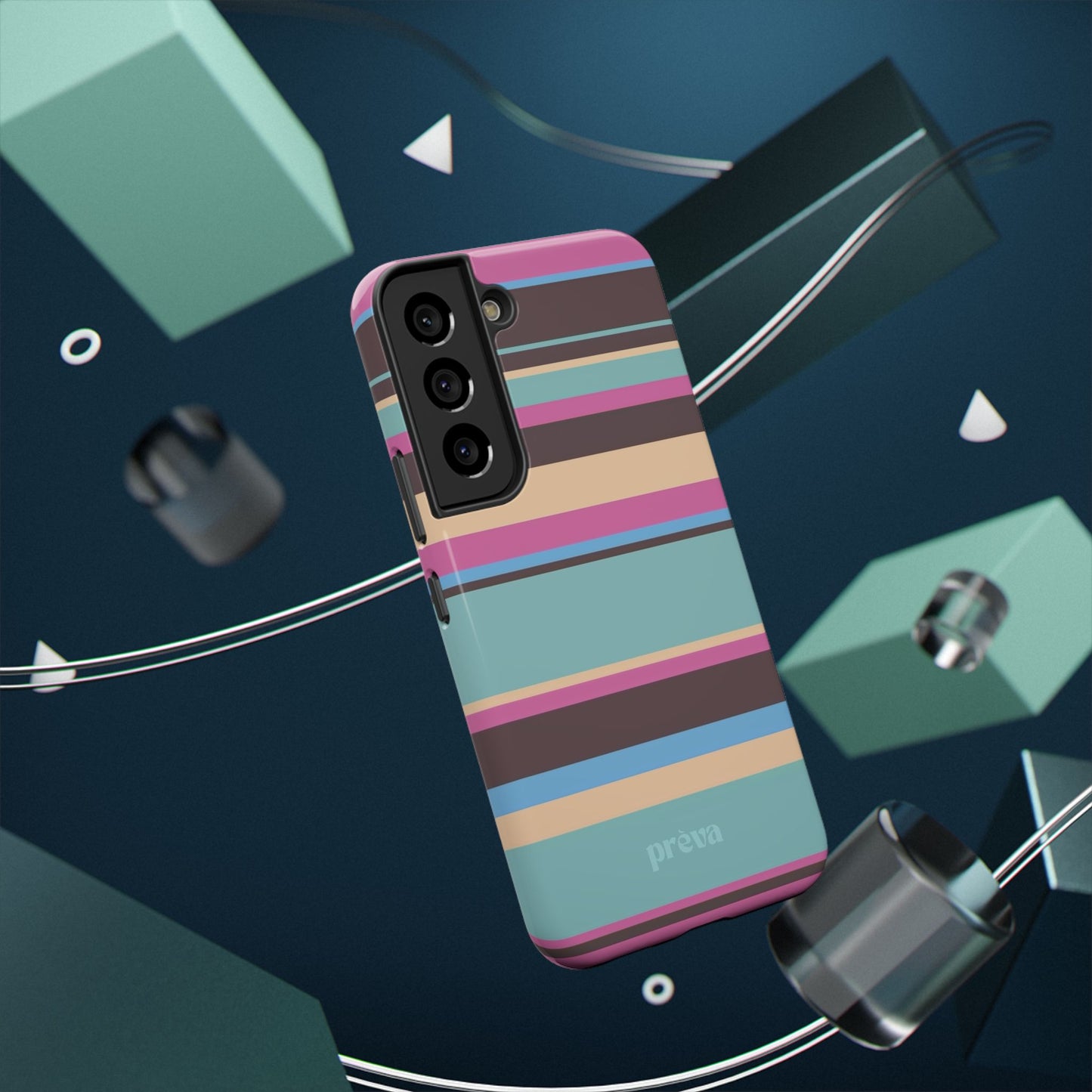 Cocoa Palm Stripes Phone Case