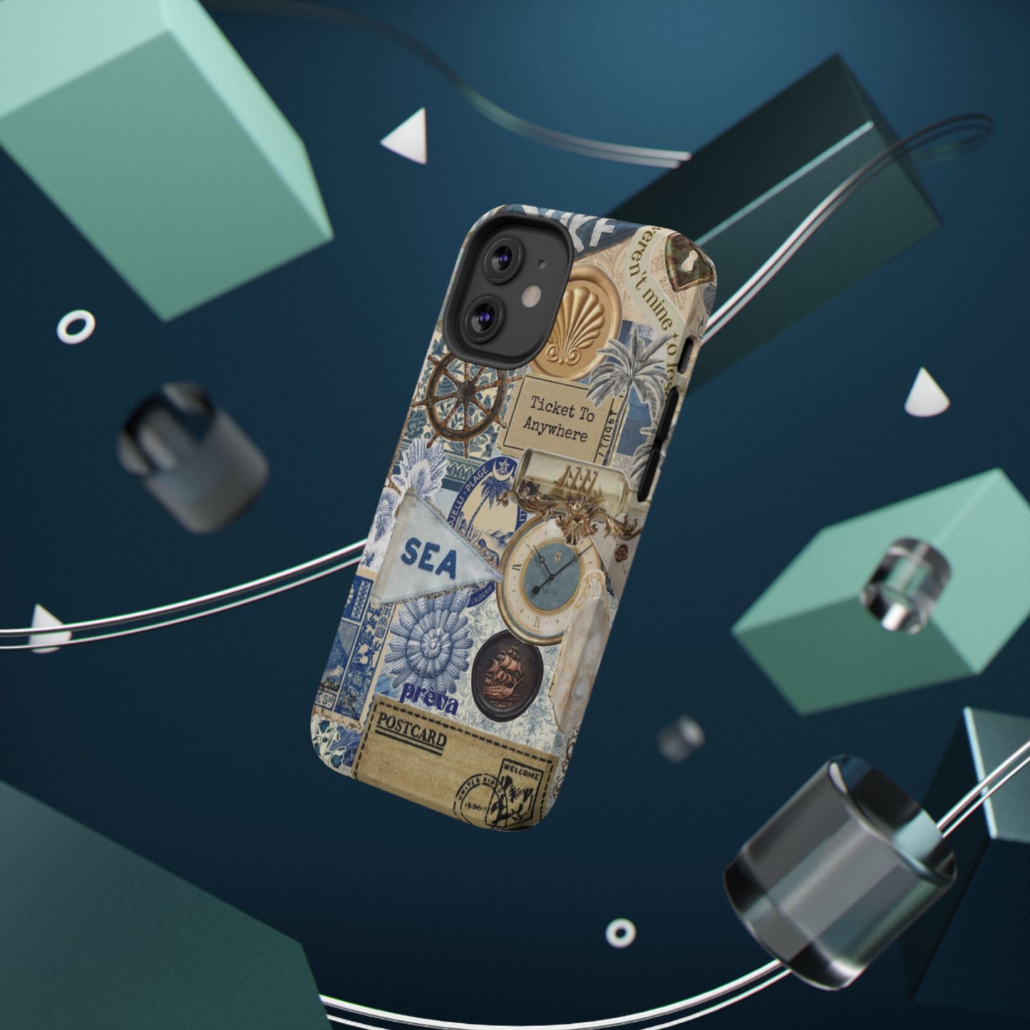 Neutral Travel Collage Phone Case