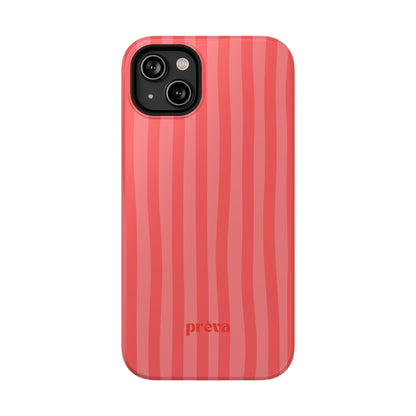 Coral Stipes Phone Case