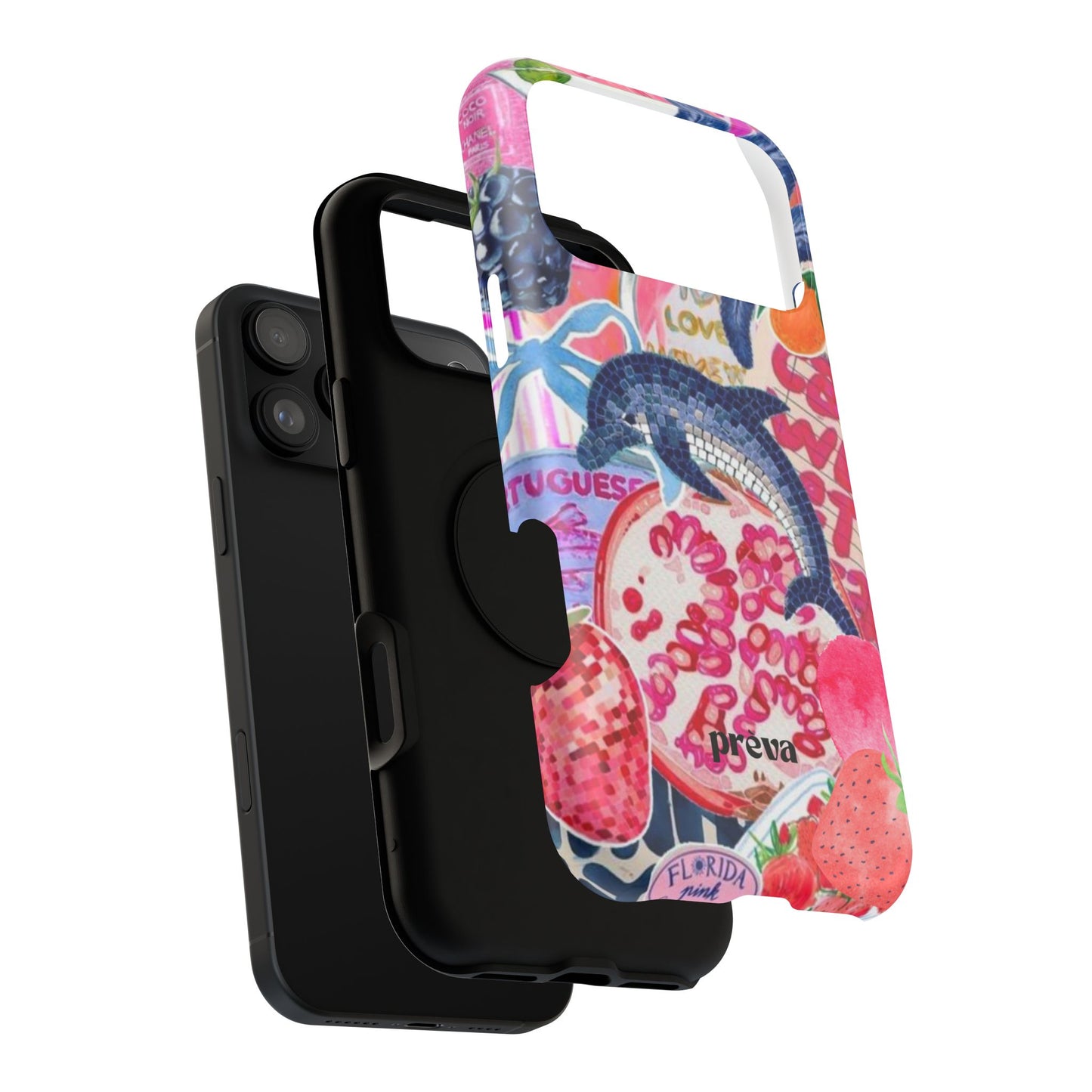 Dolphin Tropics Collage Phone Case