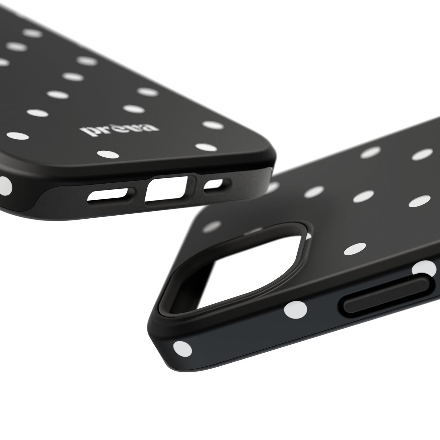 Black with White Polka Dots Phone Case