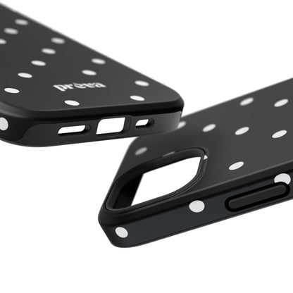 Black with White Polka Dots Phone Case