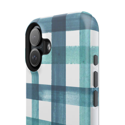 Teal Plaid Phone Case